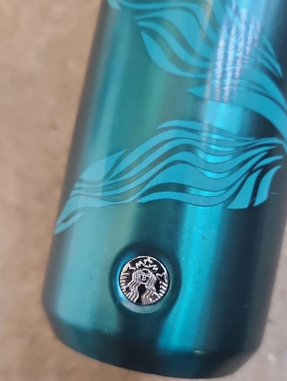 Starbucks Metallic Teal Mermaid Stainless Steel Tumbler 20 fl.oz. Vacuum Seal